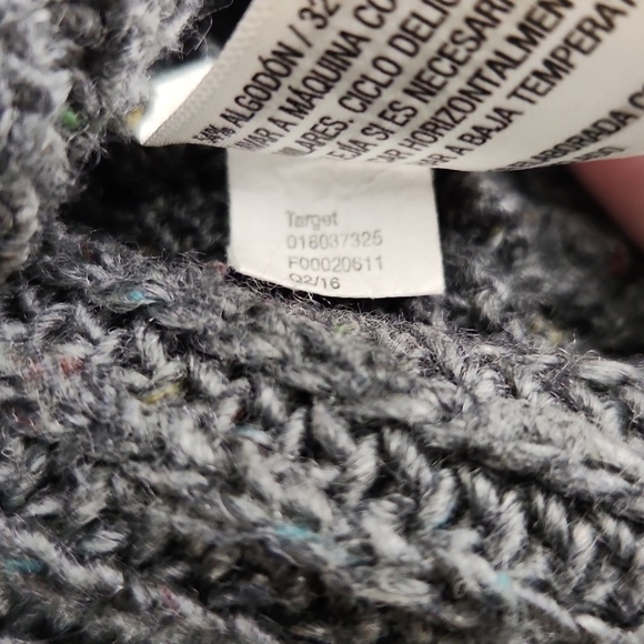 Merona womens top sweater high low tunic turtleneck Heather gray ish small - Picture 8 of 12